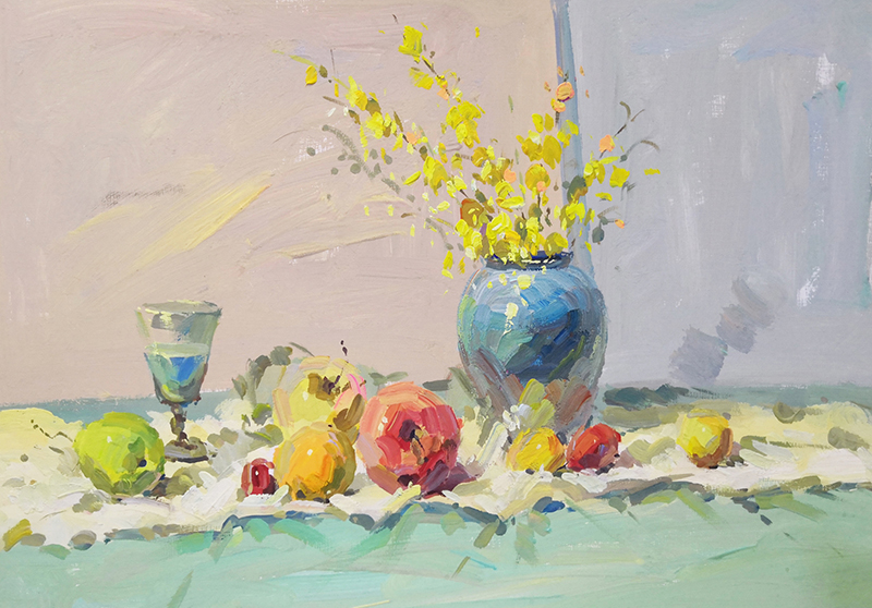 淄博畫室：色彩靜物(wù)中的(de)冷(lěng)暖對比與平衡